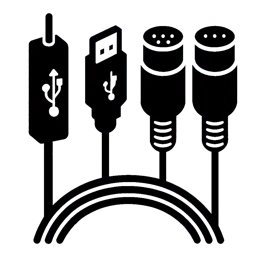 USB MIDI connection for DiskPiano